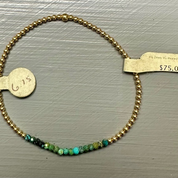 NWT!! Karen Lazar 14k Gold filled beaded bracelets - Picture 2 of 6